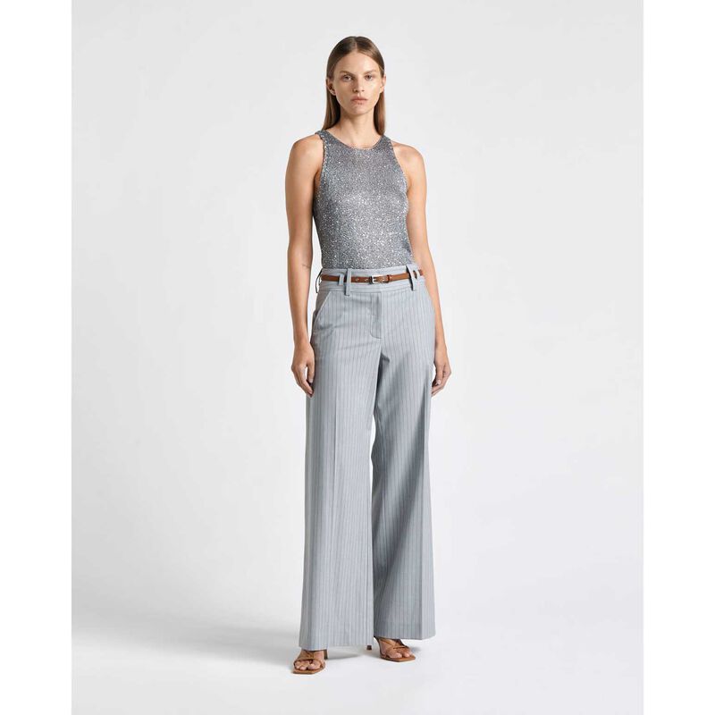 Cue Silver Sequin Knit Tank image number 3